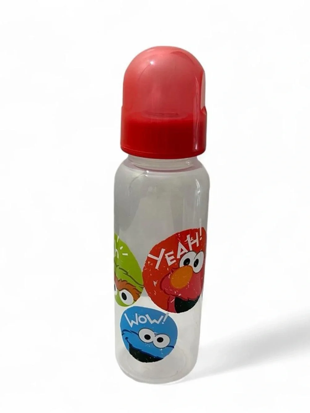 9 Oz Medium Flow Baby Bottle Sesame Street Elmo Silicone Nipple & Bottle Cover